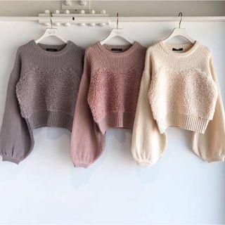 ダブルクローゼット(w closet)のw closet ボアビスチェニット(ニット/セーター)