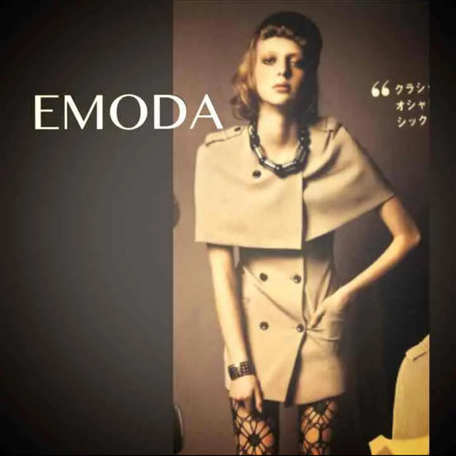 未使用★emoda★ケープコート★エモダ★ワンピース★ベージュ★M