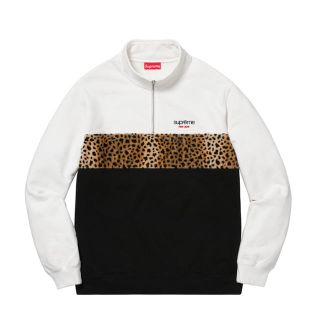 シュプリーム(Supreme)のLeopard Panel Half Zip Sweatshirt 18AW(スウェット)