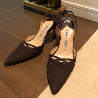 マノロブラニク(MANOLO BLAHNIK)のみぷ様専用     ★マノロブラニク    36ハーフ  茶色  (ハイヒール/パンプス)