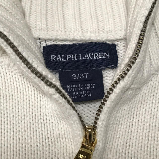 Ralph Lauren(ラルフローレン)のラルフローレン ジップセーター サイズ100  キッズ/ベビー/マタニティのキッズ服女の子用(90cm~)(ニット)の商品写真