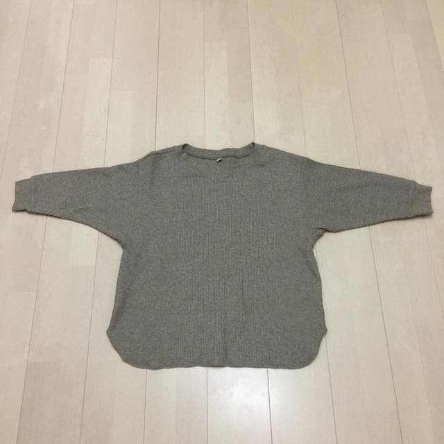 UNIQLO(ユニクロ)の＊未使用＊【ユニクロ】ワッフルクルーネックT（7分袖） レディースのトップス(Tシャツ(長袖/七分))の商品写真