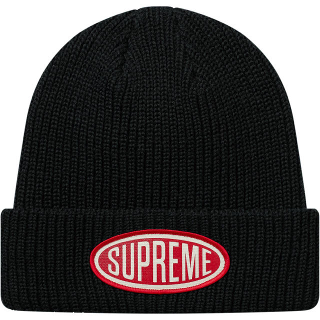 Supreme Oval Patch Beanie帽子