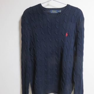 ポロラルフローレン(POLO RALPH LAUREN)の【ラルフローレン】コットンセーター★Sサイズ 紺色(ニット/セーター)