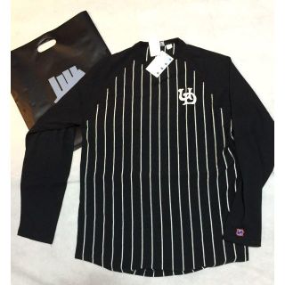 アンディフィーテッド(UNDEFEATED)のUNDEFEATED　ストライプロンＴ　黒／Ｍ(Tシャツ/カットソー(七分/長袖))