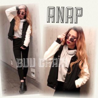 アナップ(ANAP)のANAP♡バイカラーブルゾン 裏起毛(ブルゾン)