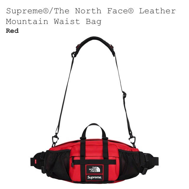素晴らしい品質 supreme 赤 Bag Waist TNF ウエストポーチ