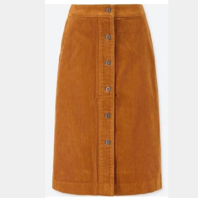 UNIQLO(ユニクロ)のUNIQLO♡コーデュロイ フロントボタンスカート レディースのスカート(ひざ丈スカート)の商品写真
