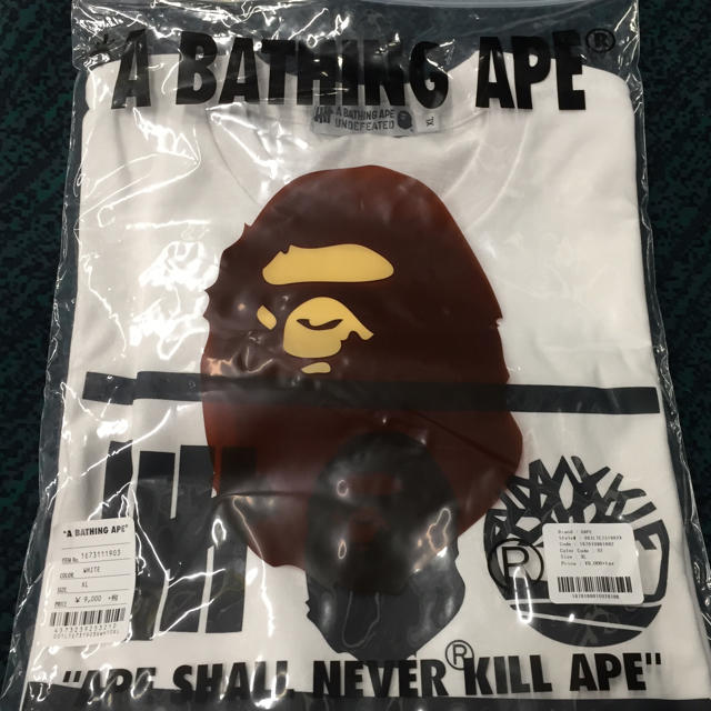 A BATHING APE(アベイシングエイプ)のXXL BAPE UNDEDEATED Long Sleeve Tee ロンT メンズのトップス(Tシャツ/カットソー(七分/長袖))の商品写真