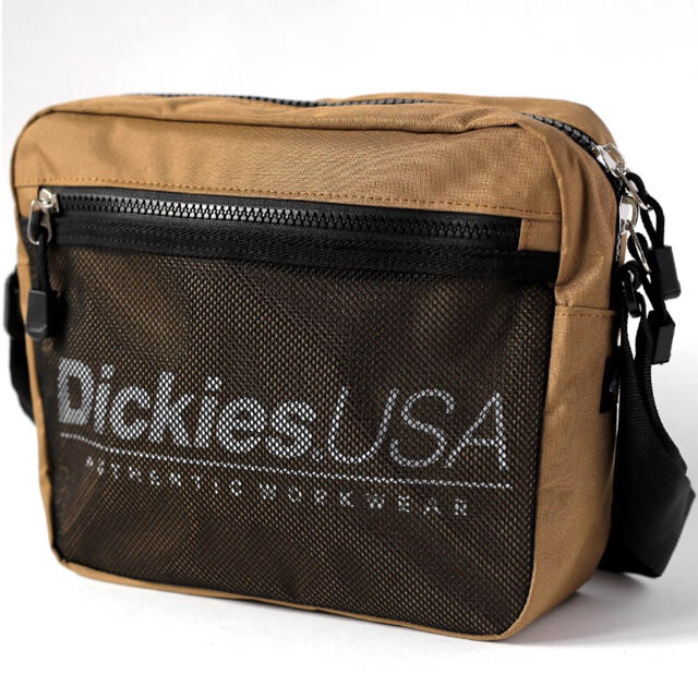 Dickies(ディッキーズ)のDickies (ディッキーズ) SPLOGO USAショルダーバッグ ベージュ メンズのバッグ(ショルダーバッグ)の商品写真