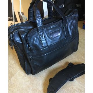 TUMI made in USA/フルレザービジネスバッグ ショルダー紐付