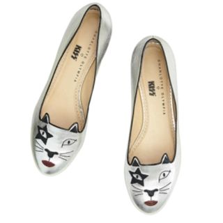 シャルロットオリンピア(Charlotte Olympia)のシャーロットオリンピアkissコラボkitty35シルバー(バレエシューズ)