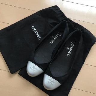 シャネル(CHANEL)の美品CHANEL バイカラーシューズ(バレエシューズ)