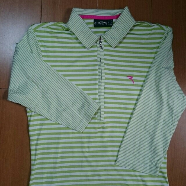 シェルボ   袖七分丈  ポロシャツ  44 スポーツ/アウトドアのゴルフ(ウエア)の商品写真