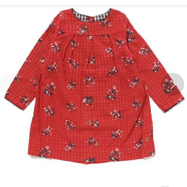 PETIT BATEAU(プチバトー)のプチバトー 花柄ワンピース キッズ/ベビー/マタニティのベビー服(~85cm)(ワンピース)の商品写真