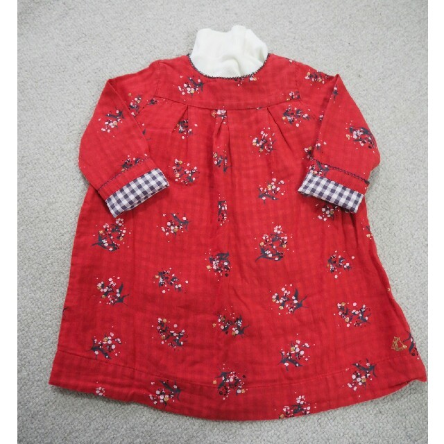 PETIT BATEAU(プチバトー)のプチバトー 花柄ワンピース キッズ/ベビー/マタニティのベビー服(~85cm)(ワンピース)の商品写真