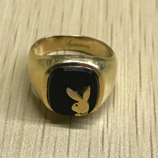 Supreme(シュプリーム)の supreme playboy ring 指輪 金 9 〜１０号 Sサイズ ハンドメイドのアクセサリー(リング)の商品写真