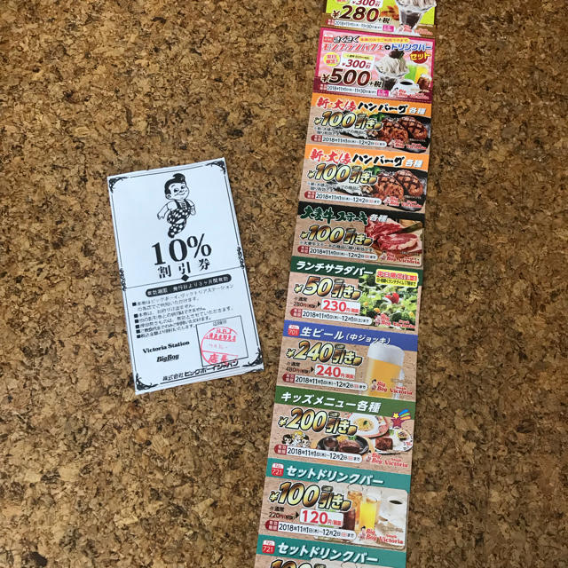 ビッグボーイ 割引券 チケットの優待券/割引券(レストラン/食事券)の商品写真