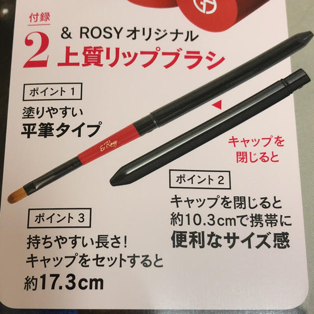 宝島社(タカラジマシャ)の《新品未開封》&ROSY 付録 リップブラシ コスメ/美容のベースメイク/化粧品(その他)の商品写真