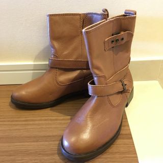 ザラキッズ(ZARA KIDS)のZara girls レザーブーツ 未使用品(ブーツ)