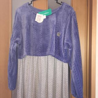 ニシマツヤ(西松屋)の西松屋 新品 授乳 ワンピース ミンクフリース LL  ２Ｌ(マタニティパジャマ)