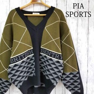 ピアスポーツ(PIA SPORTS)の【一点物】PIA SPORTS デザインニット　Ｌサイズ(ニット/セーター)