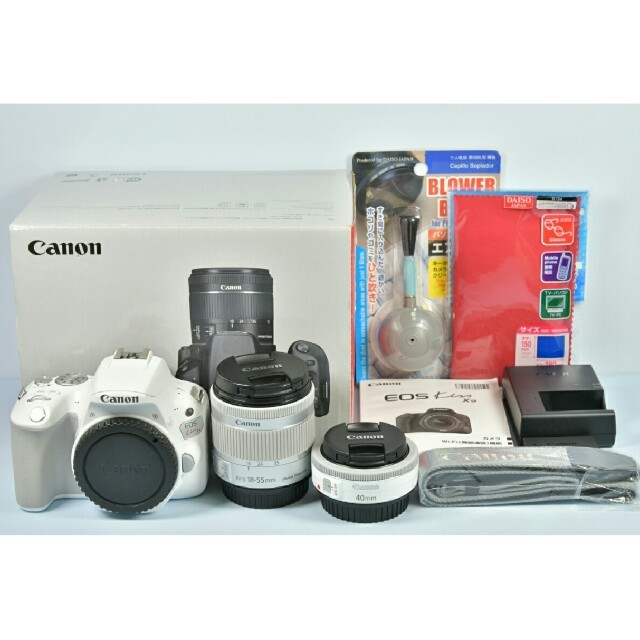 2022超人気 Canon - 極上美品 Canon EOS Kiss x9 ホワイト ダブル