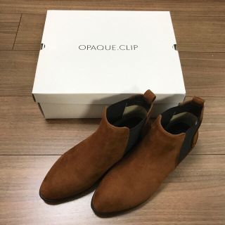 オペークドットクリップ(OPAQUE.CLIP)の新品 opaque.clip インヒールサイドゴアブーツ ブラウン 22.5cm(ブーツ)