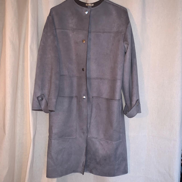 ZARA(ザラ)のZARA コート スエード レディースのジャケット/アウター(ロングコート)の商品写真