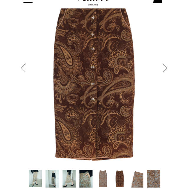 Ameri VINTAGE(アメリヴィンテージ)のAmeri VINTAGE ペイズリー ラグ スカート レディースのスカート(ひざ丈スカート)の商品写真