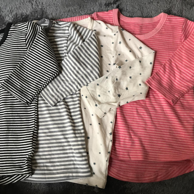 長袖 95 シャツ 4枚セット キッズ/ベビー/マタニティのキッズ服女の子用(90cm~)(下着)の商品写真