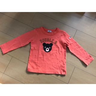 ダブルビー(DOUBLE.B)のミキハウスダブルB B君オレンジ長袖Tシャツ 110センチ(Tシャツ/カットソー)