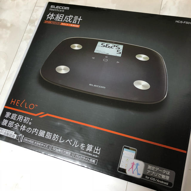 ELECOM(エレコム)の体重計 新品未使用 HCS-FS01 スマホ/家電/カメラの生活家電(体重計)の商品写真