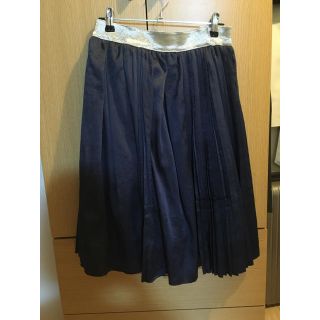 ランバンオンブルー(LANVIN en Bleu)の【LANVIN en Bleu】ネイビープリーツスカート【ランバンオンブルー】(ひざ丈スカート)