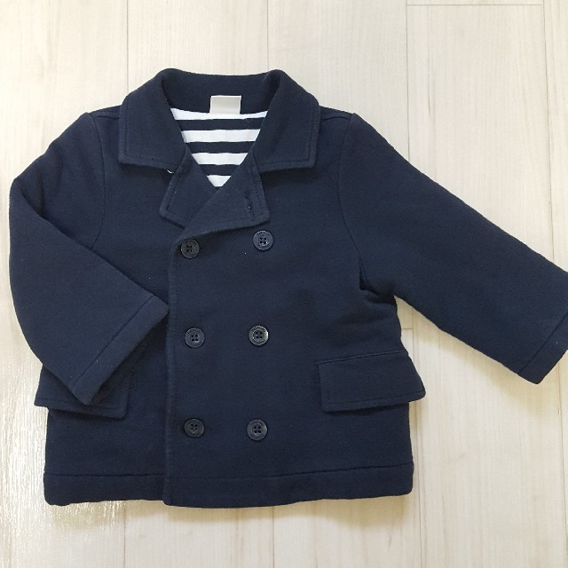 babyGAP(ベビーギャップ)の80サイズ■baby Gap■ネイビーのピーコート キッズ/ベビー/マタニティのベビー服(~85cm)(ジャケット/コート)の商品写真