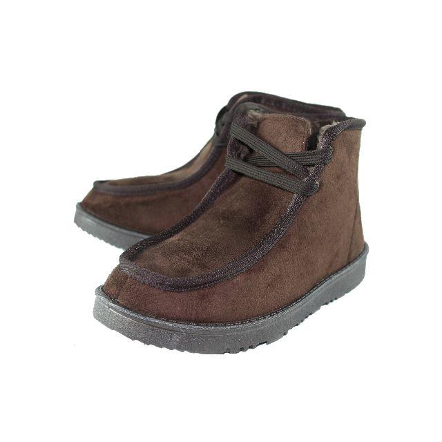 防寒ボアムートン ワラビモカシン 茶 LL(26.5～27cm) メンズの靴/シューズ(ブーツ)の商品写真