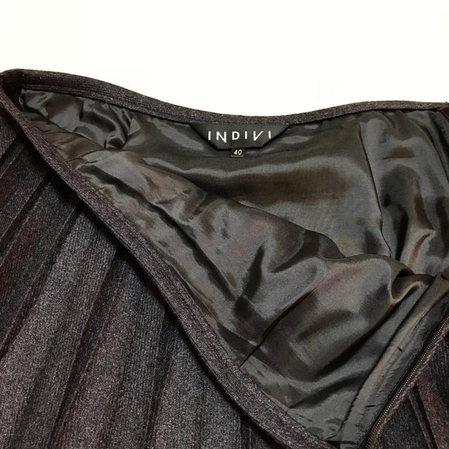 INDIVI(インディヴィ)のINDIVI インディヴィ プリーツスカート レディースのスカート(ひざ丈スカート)の商品写真