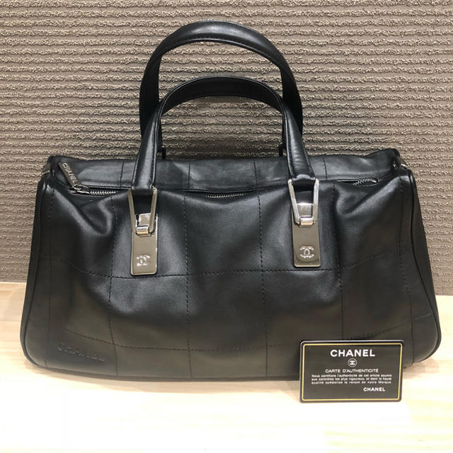 バッグ即購入OK! 美品 CHANEL シャネル チョコバー ミニボストンバッグ