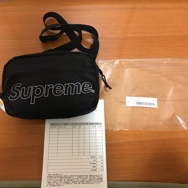 18aw supreme shoulder bag black 黒