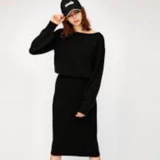 マウジー(moussy)のmoussyニットワンピ(ロングワンピース/マキシワンピース)