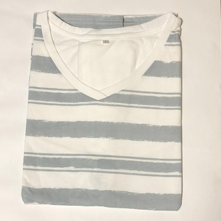 セシール(cecile)のＴシャツ (7分袖）オフホワイト L、ネッグウォーマー　ブラウン2点(Tシャツ(長袖/七分))