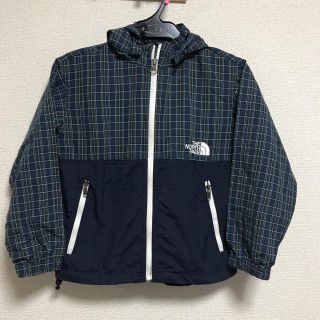 ザノースフェイス(THE NORTH FACE)の美品★ノースフェイス コンパクトジャケット 120★レアカラー チェック柄(ジャケット/上着)