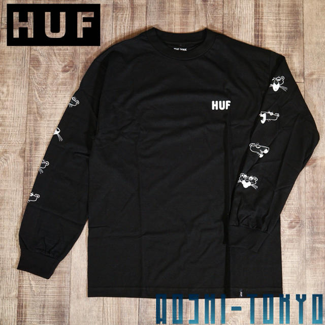 HUF(ハフ)の◆HUF × PINK PANTHER  コラボ ロングTシャツ /Mサイズ メンズのトップス(Tシャツ/カットソー(七分/長袖))の商品写真