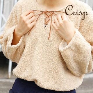 クリスプ(Crisp)のcrisp♡レースアッププードルトップス(カットソー(長袖/七分))