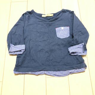 グローバルワーク(GLOBAL WORK)の(80) ギンガムシャツ 重ね着服 長袖Tシャツ Mサイズ(Tシャツ/カットソー)