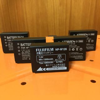 フジフイルム(富士フイルム)の富士フイルム 純正バッテリー NP-W126他 計5本セット(ミラーレス一眼)