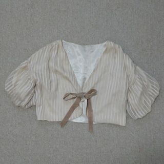 ユナイテッドアローズ(UNITED ARROWS)のユナイテッドアローズ♡ベロアリボン付きボレロ♡ジャケット♡ショート丈♡結婚式等に(ボレロ)