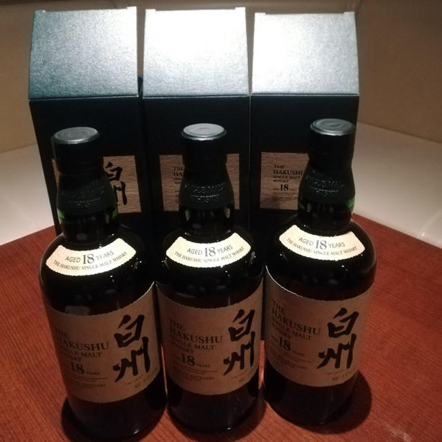 【通販 人気】 サントリー 箱・マイレージシール付き 3本 新品未使用 白州18年 - ウイスキー 【通販 人気】 サントリー 箱・マイレージシール付き 3本 新品未使用 白州18年 - ウイスキー