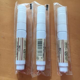 ムジルシリョウヒン(MUJI (無印良品))の無印良品 修正ペン3本セット(消しゴム/修正テープ)