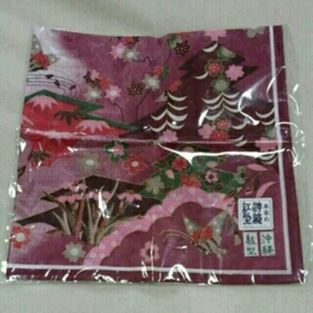 sale♪ハンカチ(沖縄紅型) レディースのファッション小物(ハンカチ)の商品写真
